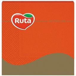 Салфетки Ruta, трехслойные, 33х33 см, 20 шт., оранжевые