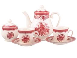 Чайный набор Claytan Ceramics Виктория Пинк на 6 персон, 14 предметов (910-068)
