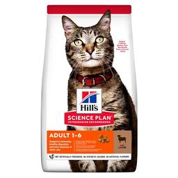 Сухой корм для взрослых кошек Hill's Science Plan Adult, с ягненком, 1,5 кг (604066)