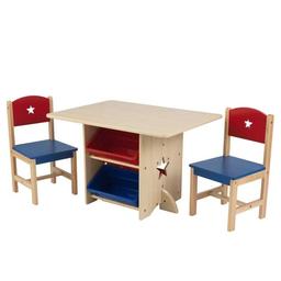 Дитячий стіл з ящиками і двома стільцями KidKraft Star Table & Chair Set (26912)