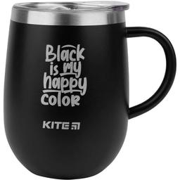 Термокружка Kite Black is my happy color 360 мл чорна (K22-378-01-2)