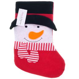 Интерьерный носок для подарков Offtop Снеговик красный (855066)
