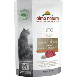 Вологий корм для котів Almo Nature HFC Cat Jelly тунець і мальок, 55 г