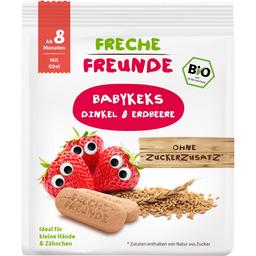 Дитяче органічне печиво Freche Freunde з Полуницею, 100 г (100019)