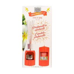 Подарочный набор Sweet Home: Аромадиффузор Цветок Тиарэ, 100 мл + свеча, 135 г