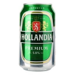 Пиво Hollandia, світле, фільтроване, 4,7%, з/б, 0,33 л