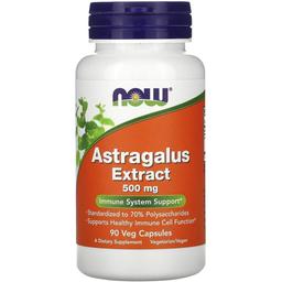 Екстракт Астрагала Now Foods Astragalus 500 мг 90 вегетаріанських капсул