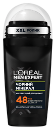 Абсорбуючий Дезодорант-Антиперспірант L’Oréal Paris Men Expert Чорний Мінерал для чоловіків, кульковий, 50 мл