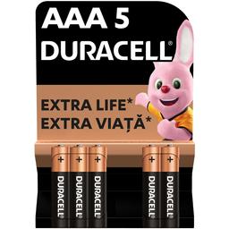 Щелочные батарейки мизинчиковые Duracell 1.5 V AAA LR03/MN2400, 5 шт.