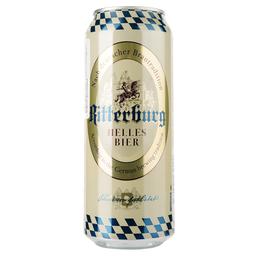 Пиво Ritterburg світле, 5%, з/б, 0.5 л