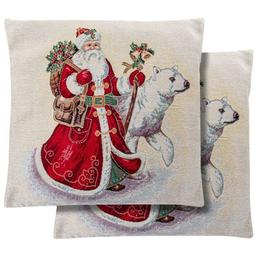 Наволочка новорічна Lefard Home Textile Snowing гобеленова з люрексом, 45х45 см (716-173)