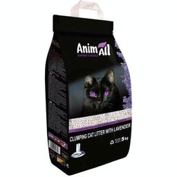 Бентонитовый наполнитель для кошачьего туалета AnimAll, с ароматом лаванды, 5 кг