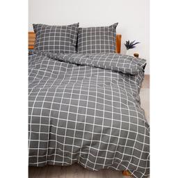 Комплект постельного белья ТЕП Happy Sleep Duo Grey Check евро серый (2-04009_26582)