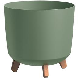 Горшок для цветов Prosperplast Gracia Tubus, круглый на ножках, 300 мм, зеленый