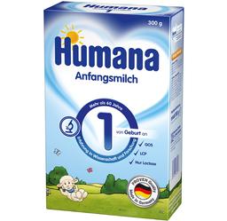 Суха молочна суміш Humana 1 з пребіотиками, LC PUFA і нуклеотидами, 300 г