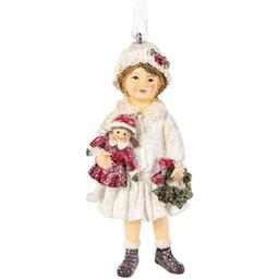 Фігурка декоративна на ялинку Lefard Дівчинка з лялькою, 10.5 см (192-206-1)