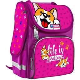 Рюкзак шкільний каркасний Smart PG-11 Corgi, рожевий (558992)