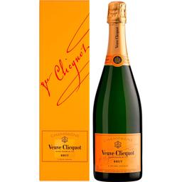 Шампанське Veuve Clicquot Brut Yellow Label, брют, сухе, в подарунковій упаковці, 0,75 л