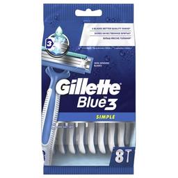 Станки для гоління Gillette Blue 3 Simple, 8 шт.