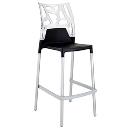 Барный стул Papatya X-Treme Ego-Rock, черный с белым (4820128120345)