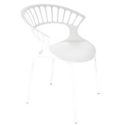 Кресло Papatya Tiara, база белый, белый (283014)