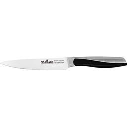 Кухонный нож Maxmark, 12,7 см, серебристый с черным (MK-K62)