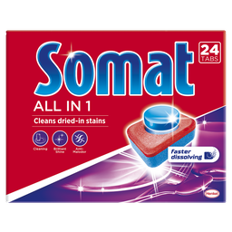 Таблетки для посудомоечных машин Somat All in 1, 24 шт. (792023)