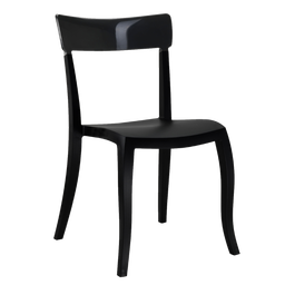 Стул Papatya Hera-S, черное сиденье, верх черный (398657)