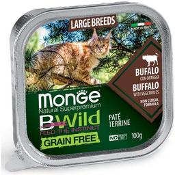 Влажный корм для котят Monge Cat Вwild Gr.Free Wet Adult, буйвол, от 2 месяцев, 100 г