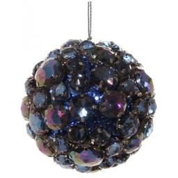 Прикраса для ялинки Shishi Куля в камінцях, 7 см, фіолетовий (49507)