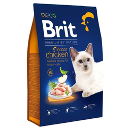 Сухой корм для котов, живущих в помещении Brit Premium by Nature Cat Indoo, 8 кг (с курицей)