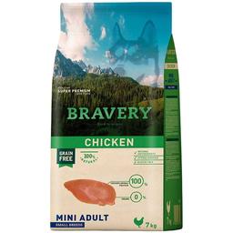Сухой корм для взрослых собак мелких пород Bravery Chicken Mini Adult, с курицей, 7 кг