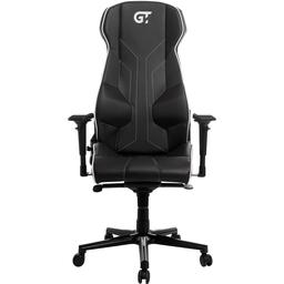 Геймерское кресло GT Racer черное с белым (X-8007 Black/White)