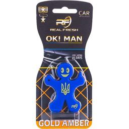 Ароматизатор Real Fresh OK! MAN Golden Amber Трезубец синий