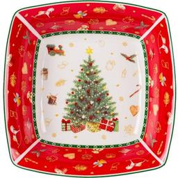 Блюдо Lefard Christmas Delight, 16 см, білий з червоним (985-151)