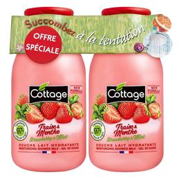 Набір Cottage Strawberry & Mint Молочко для душу, 2шт. х 250 мл