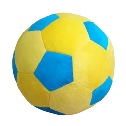 Декоративна подушка Tigres Футбольний м'ячик, жовтий з блакитним (ПШ-0003)