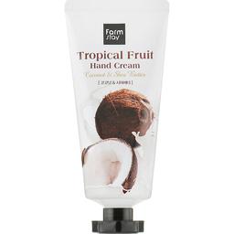 Крем для рук FarmStay Tropical Fruit Hand Cream Coconut&Shea Butter, з кокосом і маслом ши, 50 мл