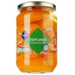 Персики Премія половинками в легкому сиропі, 680 г (843981)