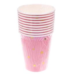 Набір склянок одноразових Offtop, 250 мл, рожевий, 6 шт. (833632)