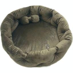 Лежак Matys Сэм №3, 60х15 см, круглый, коричневый