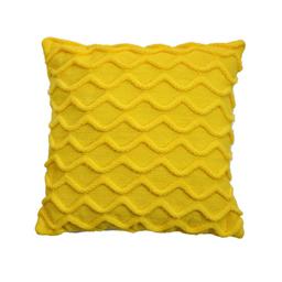 Подушка декоративная Прованс Волны, 33х33 см, желтый (27428)