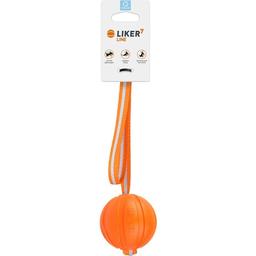 Мячик Liker 7 Line на ленте, 7 см, оранжевый (6287)