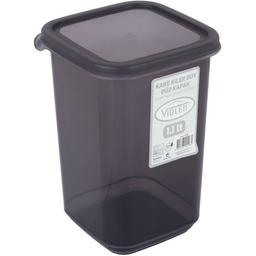 Контейнер для сипучих продуктів Violet House, 1,1 л, чорний (0298 Transparent Black)