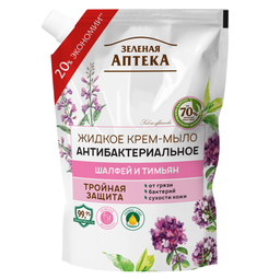 Рідке мило Зелена Аптека Антибактеріальне Шавлія та чебрець, 460мл