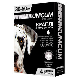 Капли Unicum Рremium от блох и клещей для собак, 30-60 кг (UN-054)