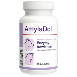 Витаминно-минеральная добавка Dolfos AmylaDol при заболеваниях поджелудочной железы для собак и котов, 90 таблеток