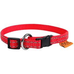 Ошейник для собак Dog Extremе, нейлоновый, регулируемый, 20-30х1 см, красный