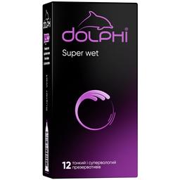 Презервативи латексні Dolphi Super Wet ультратонкі, з додатковою змазкою, 12 шт. (DOLPHI/Super Wet/12)