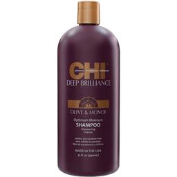 Шампунь CHI Deep Brilliance Olive & Monoi Optimum Moisture для поврежденных волос, 946 мл